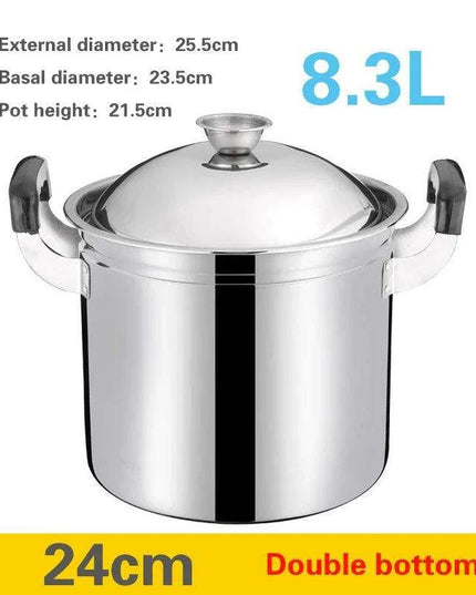 Induction-Ready Extra-Large Stainless Steel Cooking Pot - Heavy-Duty and Versatile