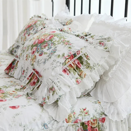 2pcs Pastoral Print Pillow Case Luxruy Ruffle Lace Pillow Cover Bedding Cushion Cases Home Decor Pillow Sham Satin Pillowcase 2pcs-pastoral-print-pillow-case-luxruy-ruffle-lace-pillow-cover-bedding-cushion-cases-home-decor-pillow-sham-satin-pillowcase