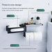 Wall-Mounted Rotating Tissue Paper Holder with Built-in Storage Organizer