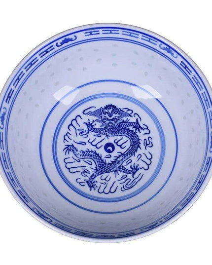 Exquisite Vintage Dragon Ceramic Bowl Collection – Elegant Dinnerware for Ramen and Rice