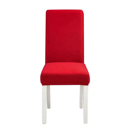 Elegant Geometric Blue-Grey Stretch Chair Covers for Stylish Dining Experiences