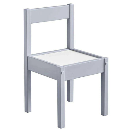 Stylish Gray and White Children’s Table and Chair Set - Perfect for Homeschooling Environments