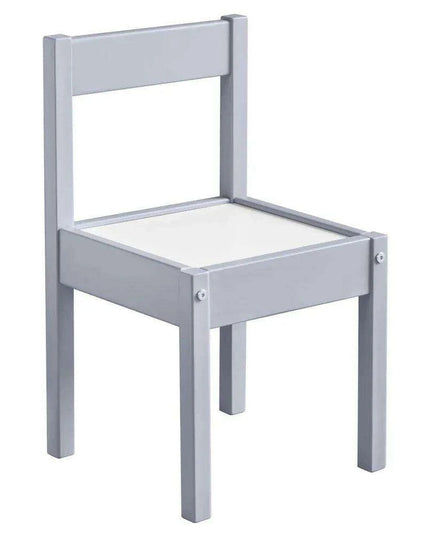 Stylish Gray and White Children’s Table and Chair Set - Perfect for Homeschooling Environments
