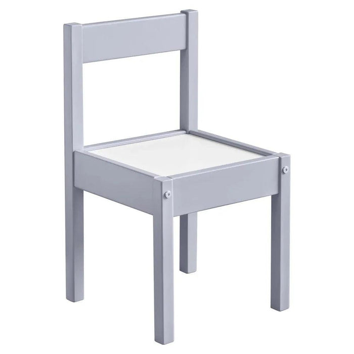 Baby Relax Hunter 3-Piece Kids Table and Chair Set - Gray / White - Ideal for Homeschooling Parents