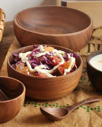 Chic Acacia Wooden Bowl for Children - A Stylish Addition to Mealtime