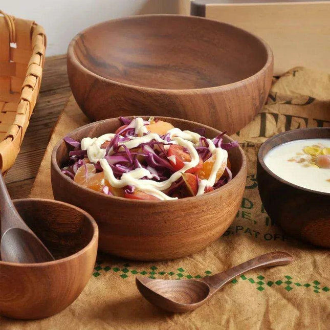 Chic Acacia Wooden Bowl for Children - A Stylish Addition to Mealtime