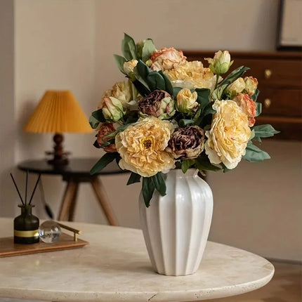 Peony Artificial Flowers — Faux Bouquet for Home & Wedding Decor