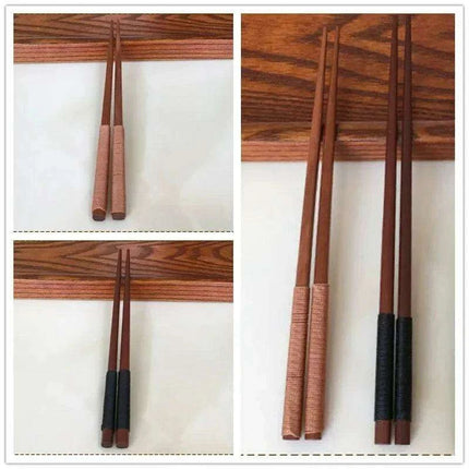 Handcrafted 23.5CM Chestnut Wood Sushi Chopsticks - Elegant Dining Gift for Japanese & Chinese Cuisine