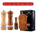 6-Inch Classic Solid Wood Salt and Pepper Mill Duo - Manual Grinder for Fresh Seasonings