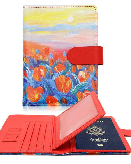 Stylish RFID-Blocking Passport Holder with Card Organizer for Travelers
