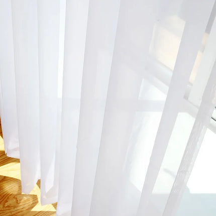 Custom White Sheer Tulle Curtains – Transparent Drape for Living Room & Events