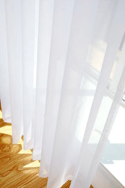 Custom White Sheer Tulle Curtains – Transparent Drape for Living Room & Events