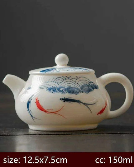 Artisan Xishi Tea Experience: Exquisite Hand-Painted Teapot Set with Premium Filter