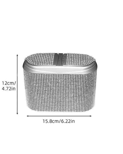 Elegant Diamond-Inspired Car Trash Bin for Stylish Travel
