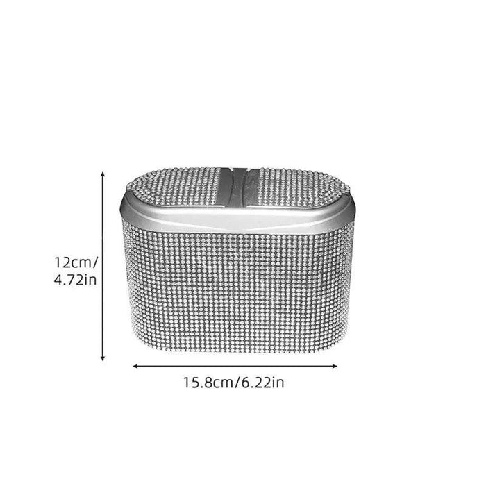 Elegant Diamond-Inspired Car Trash Bin for Stylish Travel