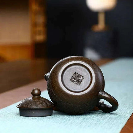 200ml Authentic Yixing Purple Clay Dragon Egg Teapot - Perfect for All Tea Types
