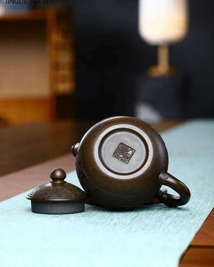 200ml Authentic Yixing Purple Clay Dragon Egg Teapot - Perfect for All Tea Types