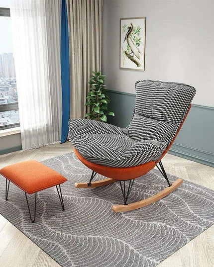 Elegant Genuine Leather Rocking Chair for Ultimate Comfort and Style