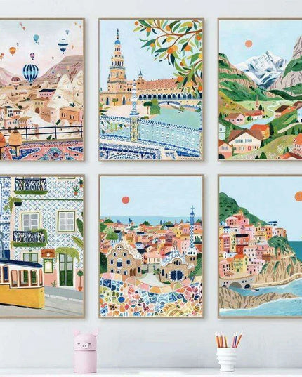 Coastal Elegance: Italian-Inspired Canvas Art for Modern Living Spaces