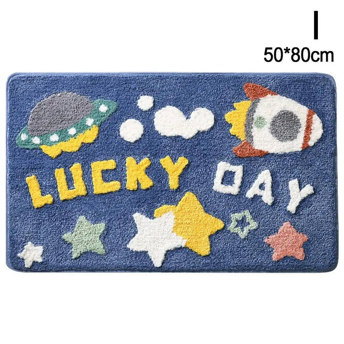 Colorful Comfort Plush Bath Mat - Soft Absorbent Rug