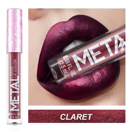 Metallic Matte Liquid Lipstick Waterproof Long Lasting Non-Stick Cup Matte Shimmer Glitter Lip Gloss Women Lips Makeup 12 Colors metallic-matte-liquid-lipstick-waterproof-long-lasting-non-stick-cup-matte-shimmer-glitter-lip-gloss-women-lips-makeup-12-colors