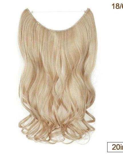 20-Inch Versatile Adjustable Invisible Wire Hair Extensions - Curly and Sleek Options