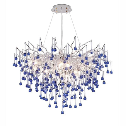 Branch Chrome Crystal Chandelier — Luxury Pendant, 11 Sizes