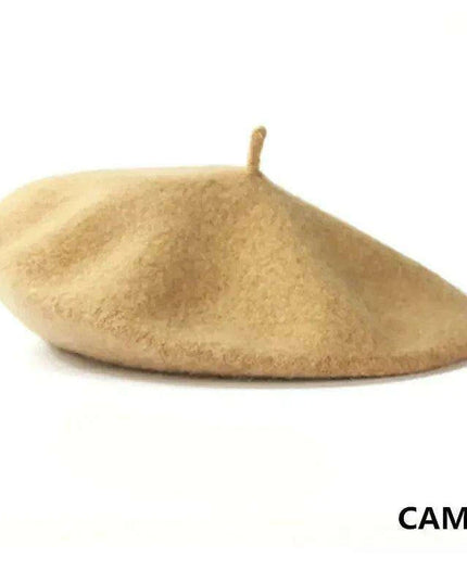 Chic French Wool Beret - Effortless Vintage Elegance for Women