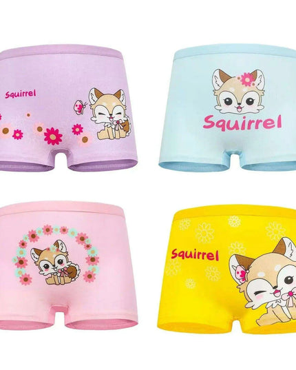 10-Pack Cute Cotton Boxer Briefs for Toddler Girls - Soft and Breathable Underwear Set