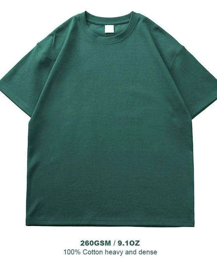 Men's Premium Heavyweight Cotton Oversized Summer T-Shirt - Short Sleeve O-Neck