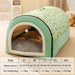 Winter Cozy Cave Bed for Pets - Snuggle Spot for Cats and Dogs