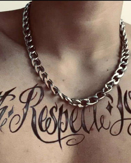 Modern Men's Stainless Steel Figaro Chain Necklace - Stylish Accessory for Any Event