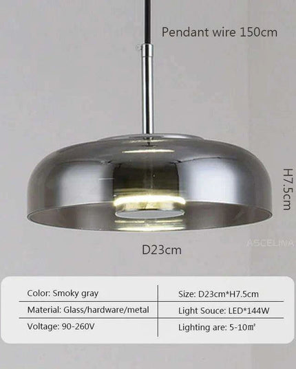 Sleek Nordic Glass LED Pendant Light Set for Contemporary Home and Dining Decor