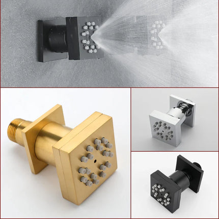 Adjustable Brass Bathroom Sprayer Jet Shower - Dual Function,
