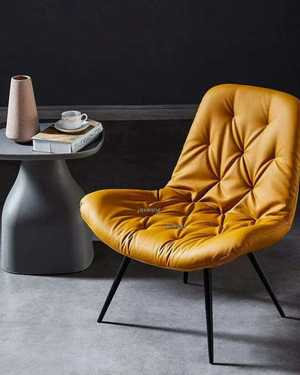 Nordic Elegance Leather Single Sofa: Redefine Comfort and Style in Your Living Space