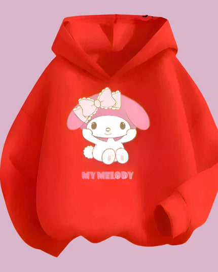 My Melody Graffiti Hoodie Outfit for Girls - Adorable Spring/Fall Sweatshirt Set