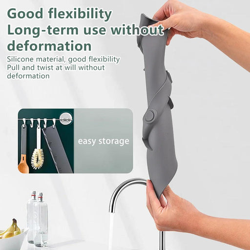 Elegant Kitchen Solution: Silicone Sink Splatter Guard for Effortless Cleanup