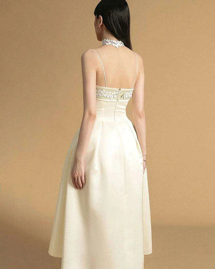 Chic Embroidered Strapless High-Waisted Evening Dress for Women