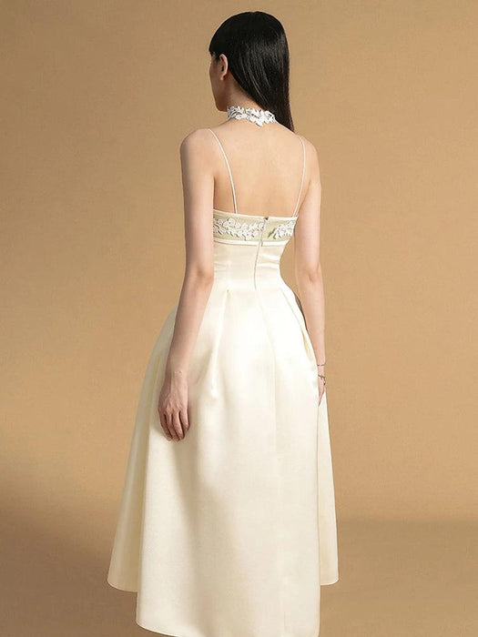 Chic Embroidered Strapless High-Waisted Evening Dress for Women