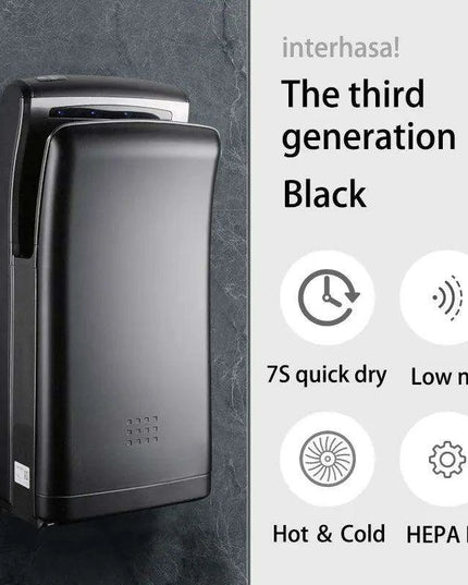 Rapid-Dry 1800W HEPA Commercial Jet Hand Dryer - Ultra-Fast Drying Solution for Restrooms