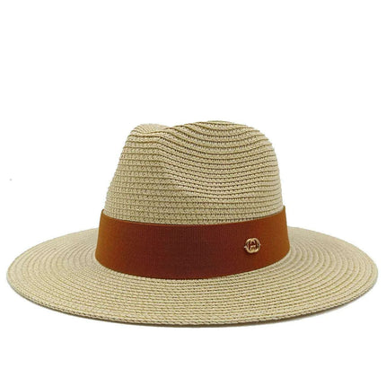 Chic Macaron White Straw Hat for Summer Travel - Essential Sun Protection for Beach Days 2023