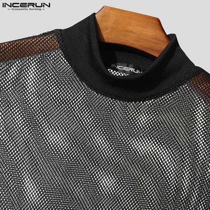 Men's Hollow-Out Mesh Tee — See-Through Short Sleeve, Oversized Streetwear | Très Élite