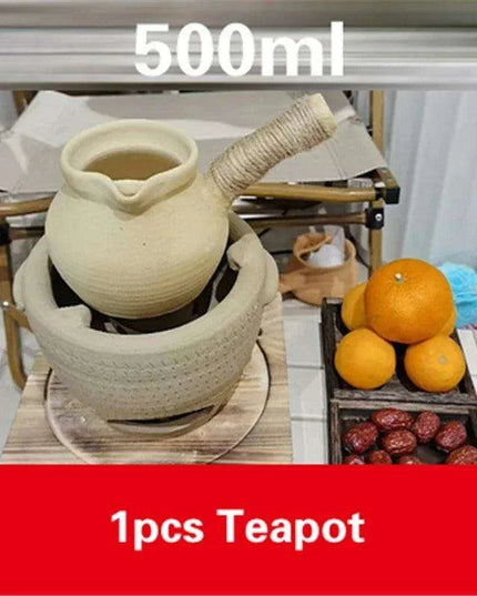 Artisanal Clay Tea Brewing Set with Handcrafted Justice Cup for an Elevated Experience