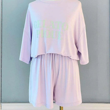 Ladies Stylish Modal Pajama Set - Cozy Summer Shorts Sleepwear for Relaxation