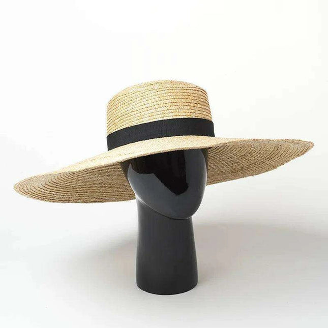 Oversized Foldable Women’s Floppy Straw Hat for Summer Beach & Sun Protection