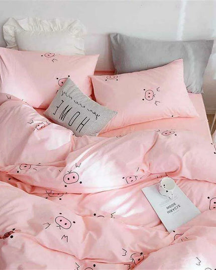 Korean Heart Bedding Set