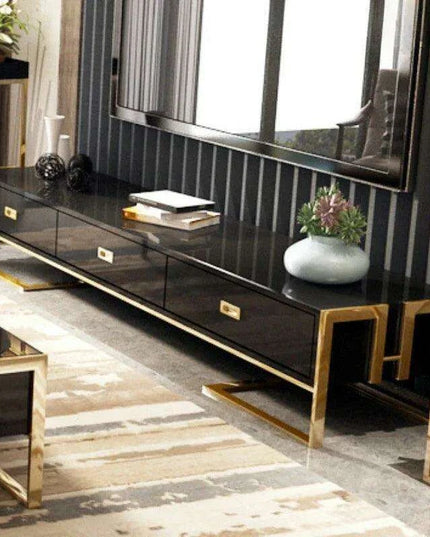 Sophisticated Multi-Functional TV Stand with Ample Storage