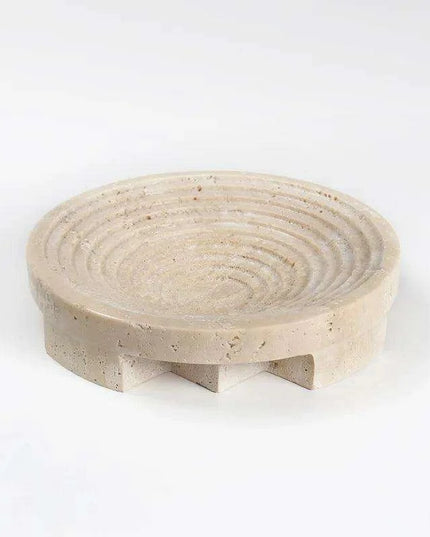 Sophisticated Travertine Serving Tray: A Chic Storage and Decor Essential