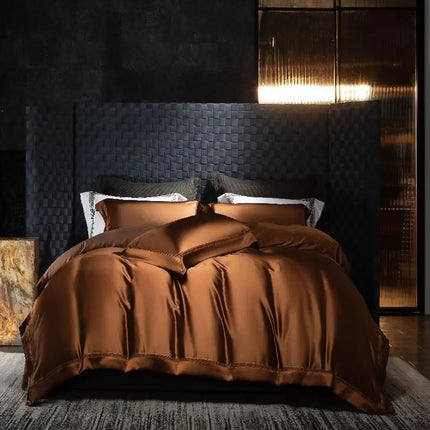 Premium Satin Silky Duvet Cover Set - Ultra Soft, Cooling