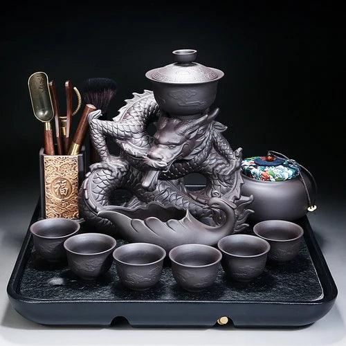 Portable Elegant Gongfu Tea Ceremony Set with Classic Teapot and Infuser